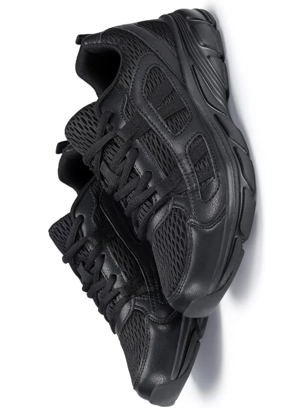 Women's All Black Walking Shoes Comfortable Running Casual Tennis Sneakers